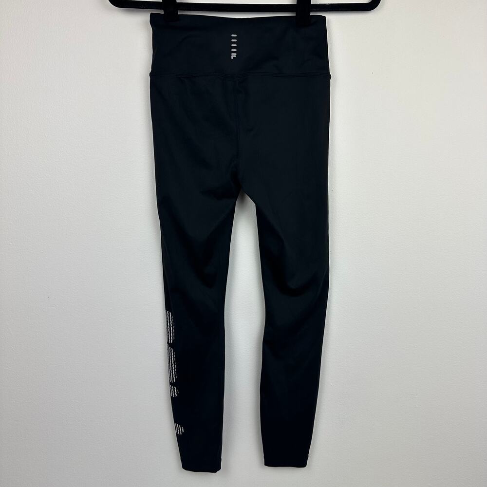 Fila Womens Halina 7/8 Spellout Performance Mid Rise Active Black Leggings XS - Picture 3 of 10